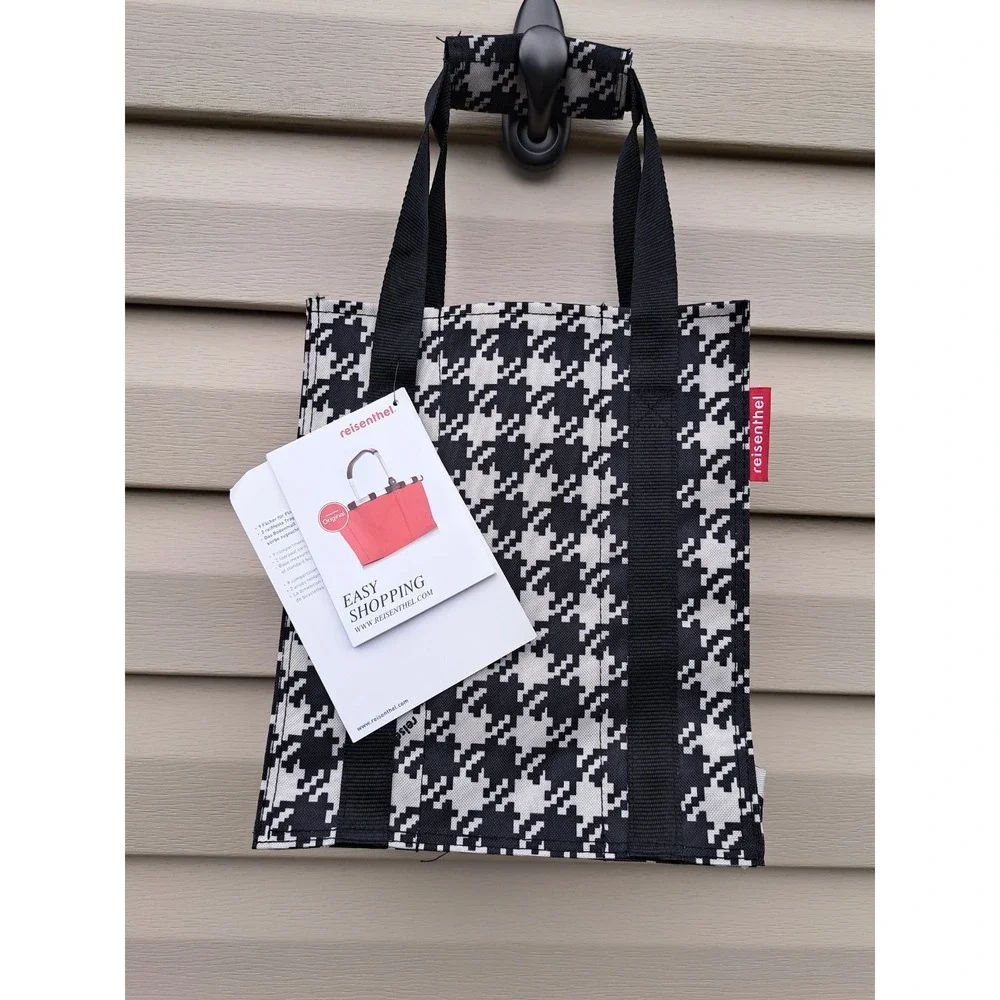 Reisenthel Bottle Shopping Bag Houndstooth Pattern NWT